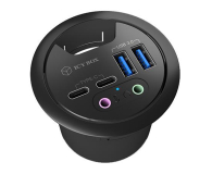 ICY BOX HUB USB 3.0 - 2x USB-C, 2x USB-A, audio IB-HUB1403B - 622647 - zdjęcie 2